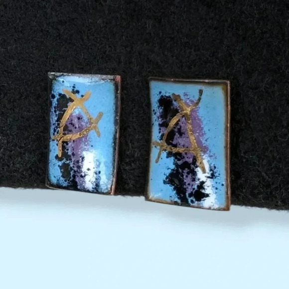 (2/$20) Vintage Copper Abstract Earrings - Picture 3 of 6